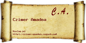 Czimer Amadea névjegykártya