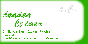 amadea czimer business card